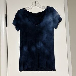 Brandy Melville Navy Blue Tie-Dye Women's Top